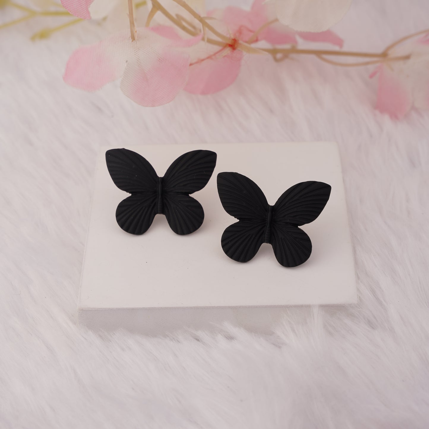 Clay Butterfly Shape Stud Earrings