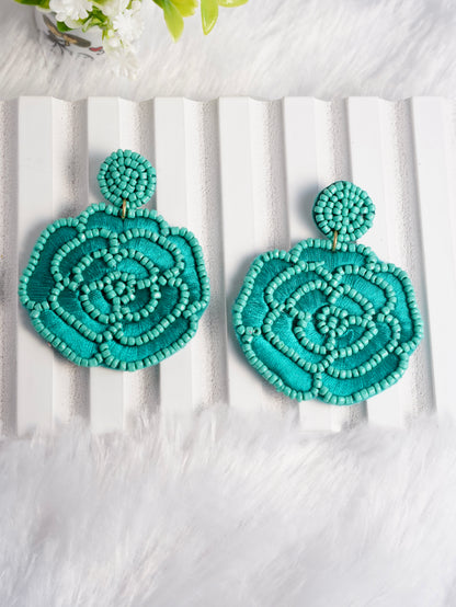 Intricate Threaded Floral Earrings