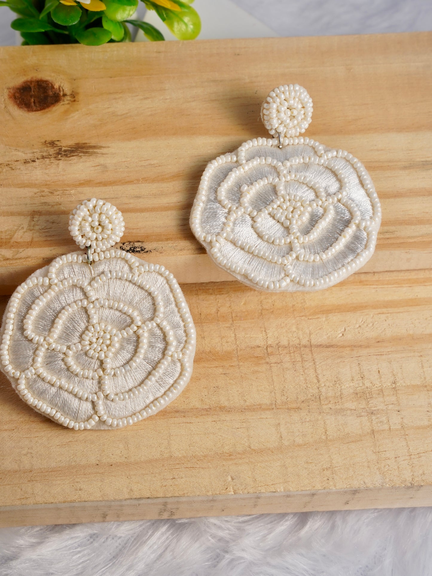 Intricate Threaded Floral Earrings