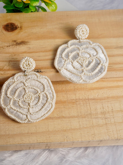 Intricate Threaded Floral Earrings
