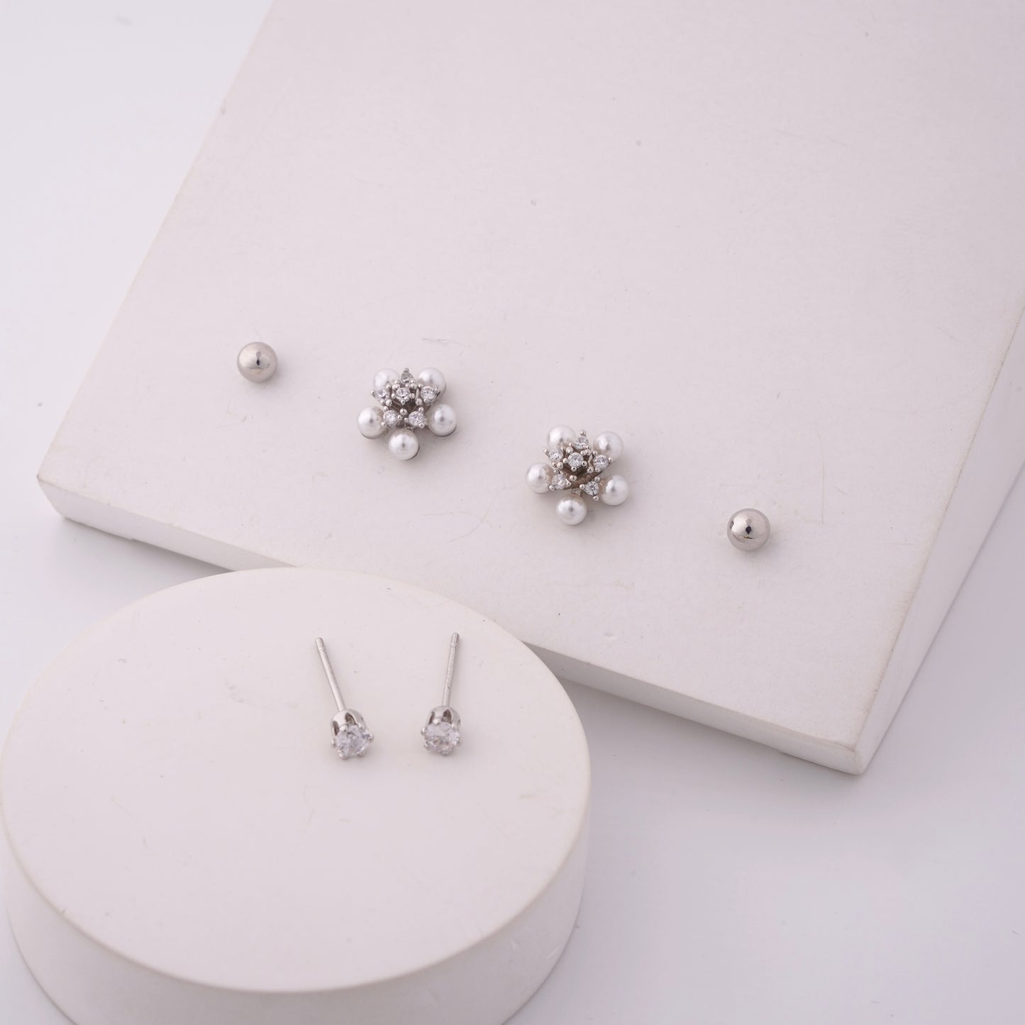 Pearl Trio Earring Set